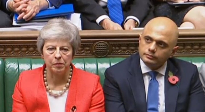 Theresa May and Home Secretay Sajid Javid