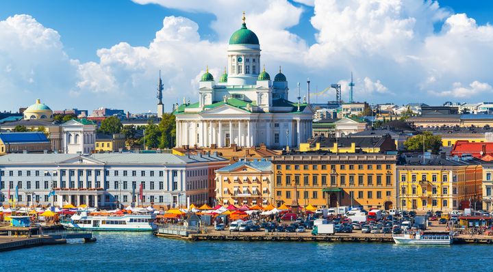 A waterfront view of Finland's capital, Helsinki. The country's strong social safety net is just one of the reasons citizens experience a high quality of life.