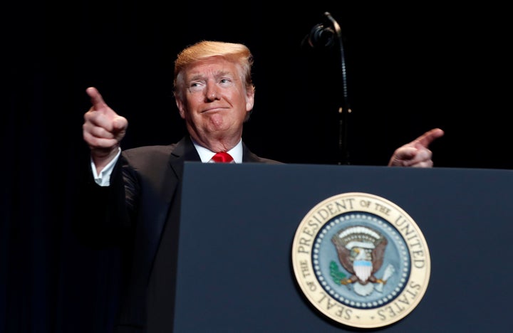 U.S. President Donald Trump speaks at the National Prayer Breakfast in Washington, U.S., February 7, 2019. 