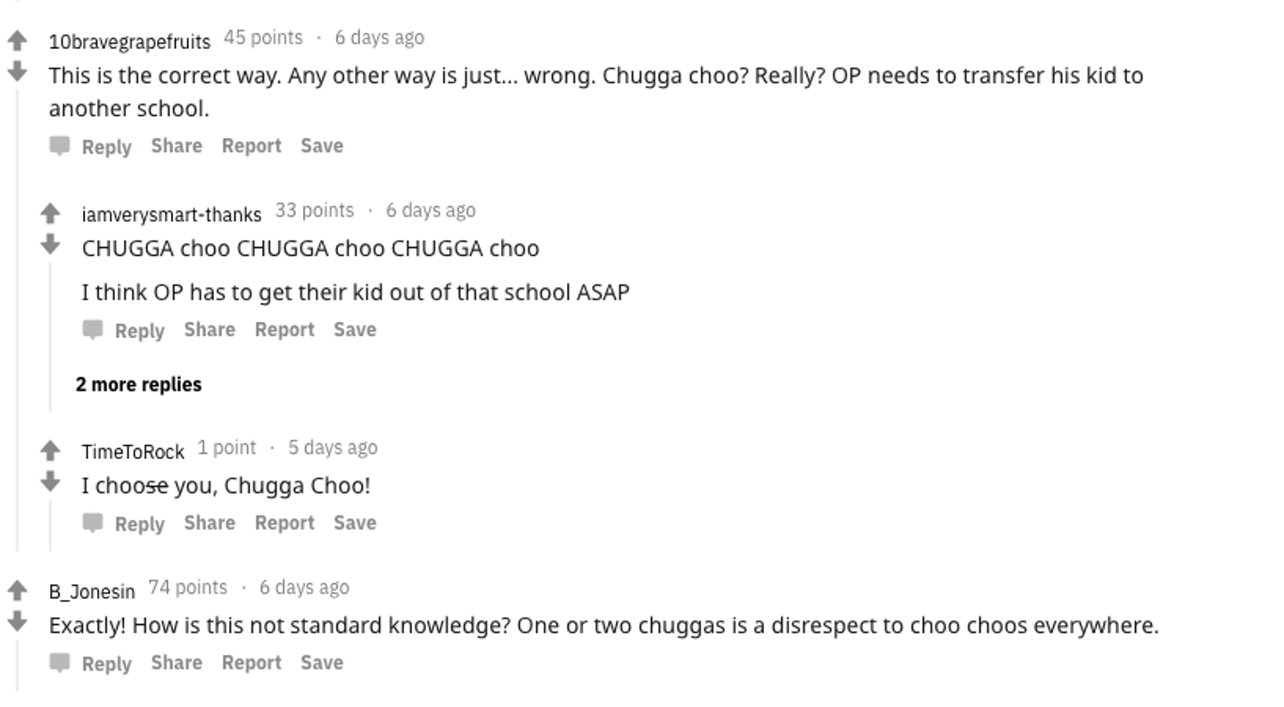 How Many Times Should You Say ‘Chugga’ Before ‘Choo Choo’? The Debate
