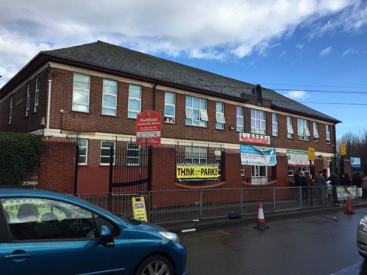 Parkfield Community School in Birmingham which has suspended lessons about diversity and LGBT issues after they triggered weekly parents' protests.