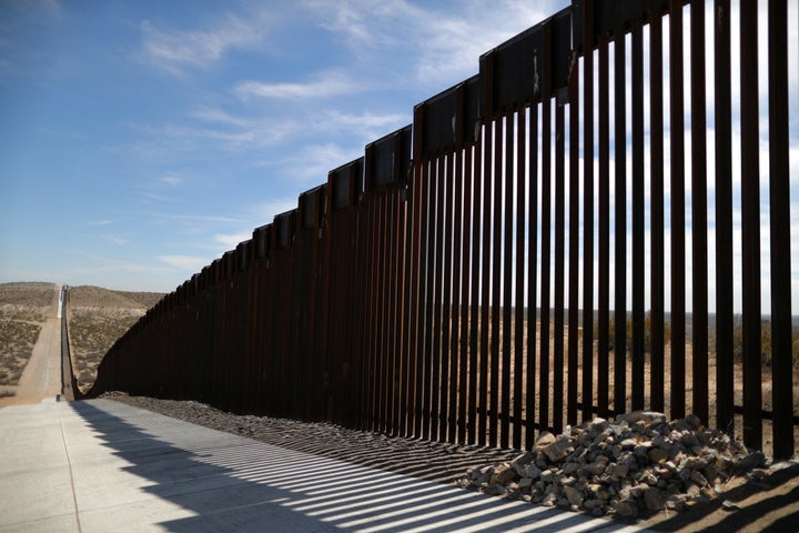 New bollard-style U.S.-Mexico border fencing is seen in Santa Teresa, New Mexico. Four migrants have died while in Border Pat
