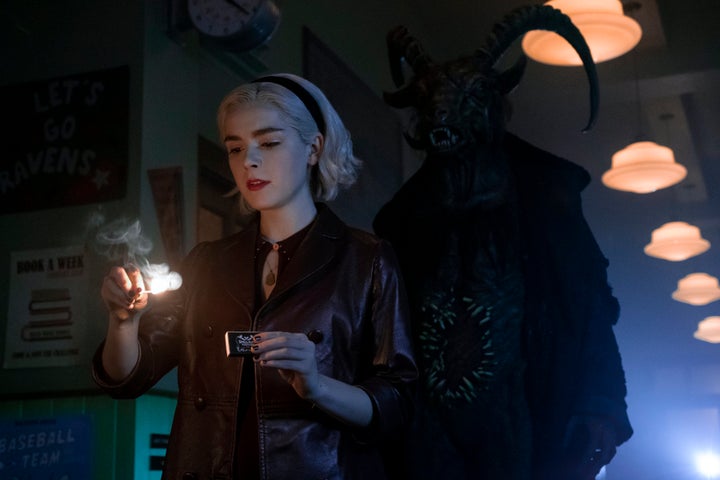 Kiernan Shipka in "Sabrina" on Netflix.