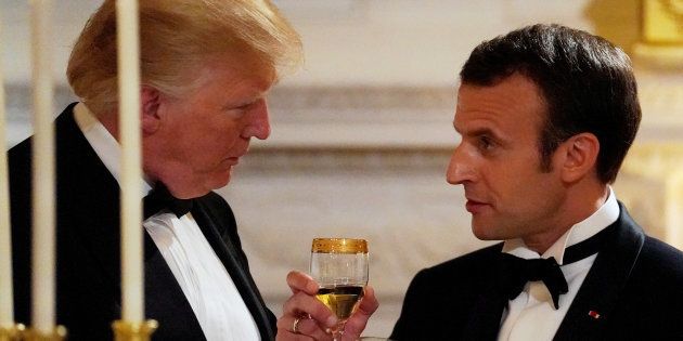 Emmanuel Macron et Donald Trump à la Maison Blanche, mardi 24