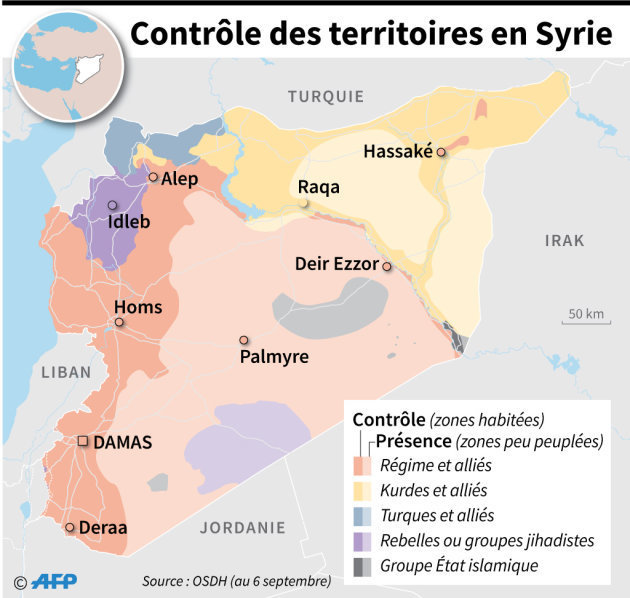 En Syrie, Qui Contrôle Quoi, 7 Ans Après Le Début De La Guerre? | Le ...