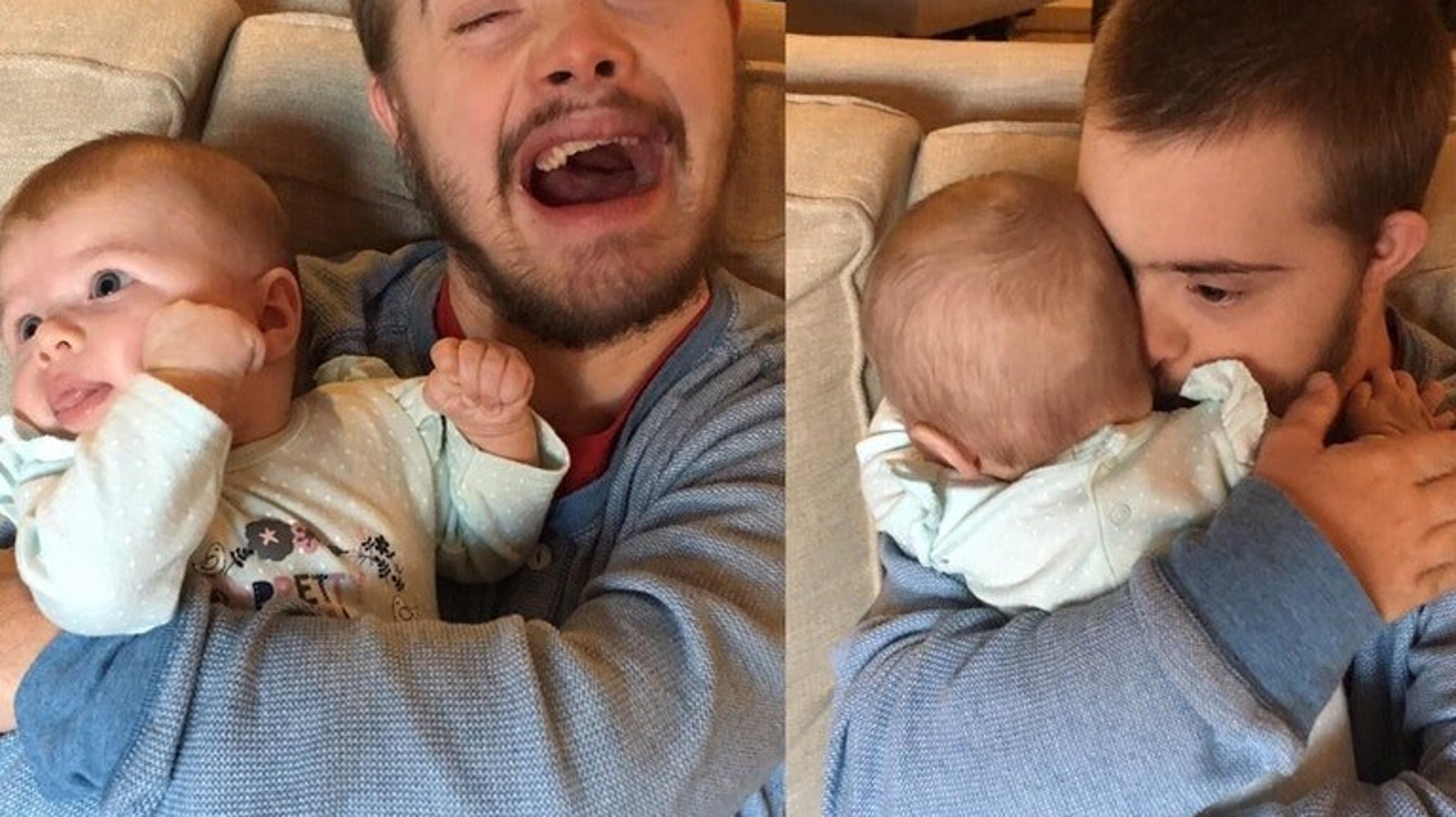 L Emotion De Cet Homme Atteint De Trisomie 21 Quand Il Prend Enfin Un Bebe Dans Ses Bras Le Huffington Post Life