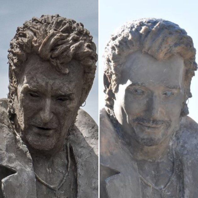 La Statue Ratee De Johnny Hallyday A Un Nouveau Visage Le Huffpost