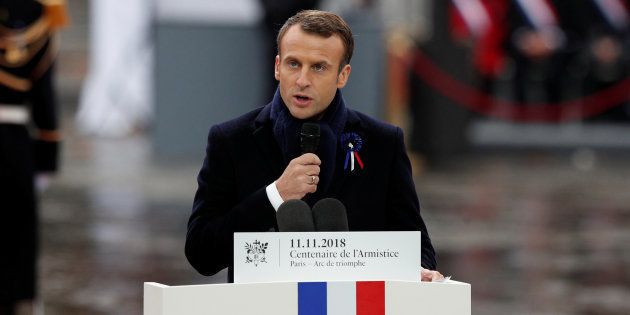 Pour le 11 novembre, sous l'Arc de triomphe, Emmanuel Macron a livré un discours