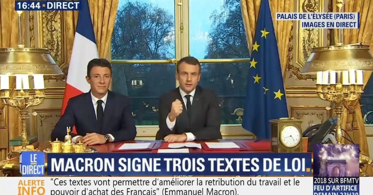 Macron a signé trois lois en direct depuis l'Élysée Le HuffPost