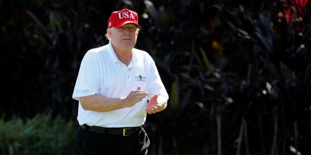 Donald Trump à son golf de West Palm Beach en Floride le 29 décembre