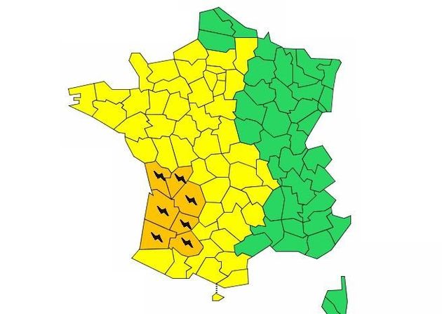 Orages: Météo France place 7 départements en vigilance ...
