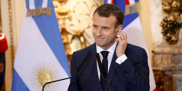 Emmanuel Macron en conférence de presse depuis le palais présidentiel argentin, à Buenos