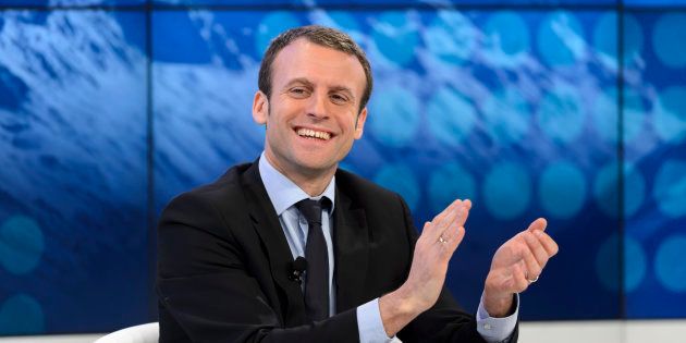 Emmanuel Macron lors de son premier et unique passage à Davos en janvier 2016, lorsqu'il était encore...