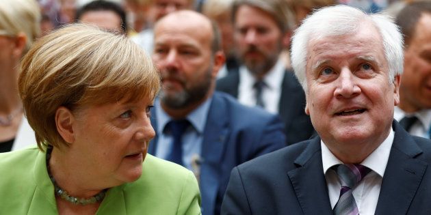 Angela Merkel et Horst Seehofer à Berlin le 20 juin