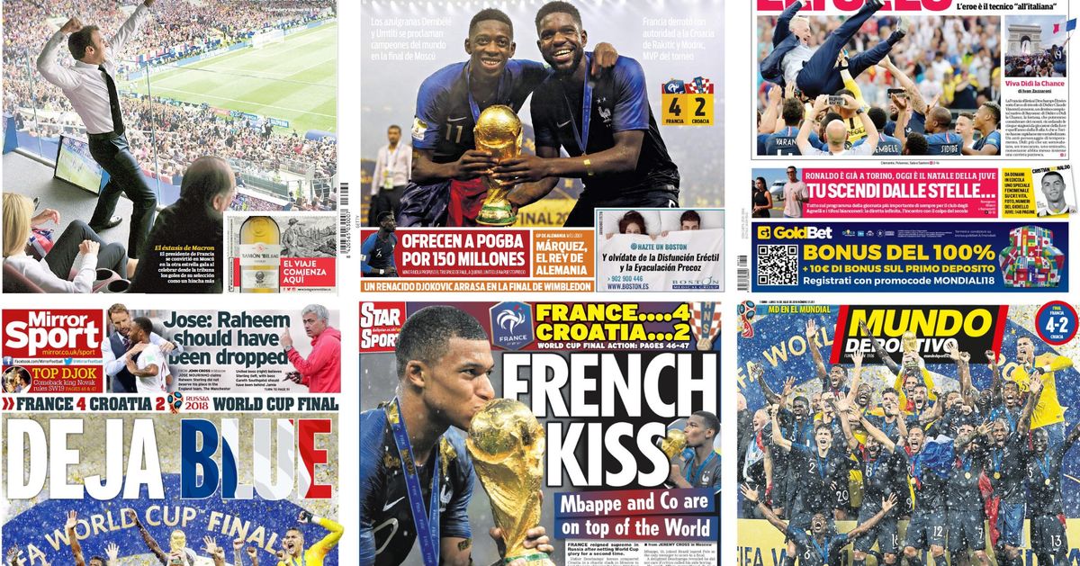 La France Championne Du Monde Comment La Presse Etrangere A Salue Le Sacre Des Bleus Le Huffpost