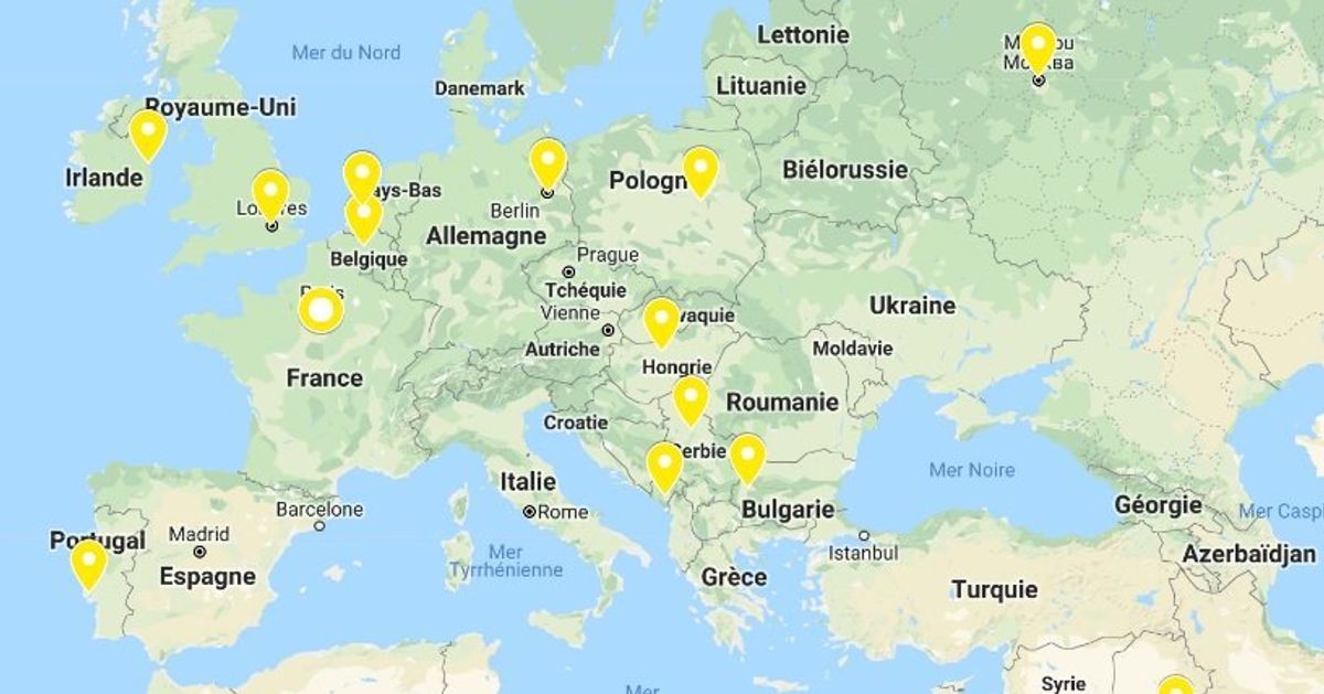 La Carte Des Gilets Jaunes Mobilisés à Létranger Sur Le