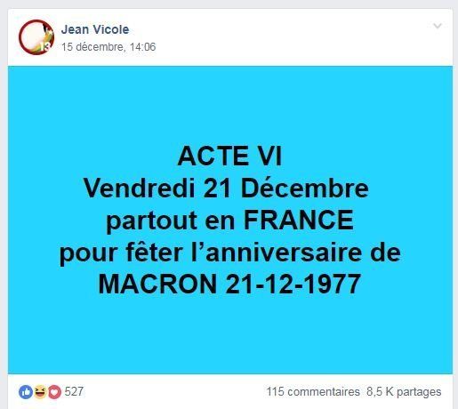 Ces Gilets Jaunes Veulent Fêter Lanniversaire De Macron à