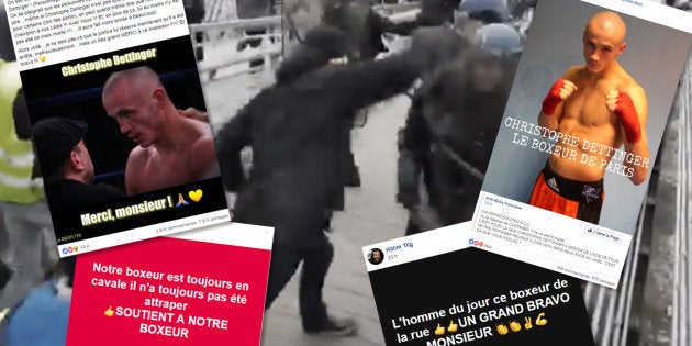 Gilets Jaunes Un Boxeur Frappe Un Policier Qui Bat En