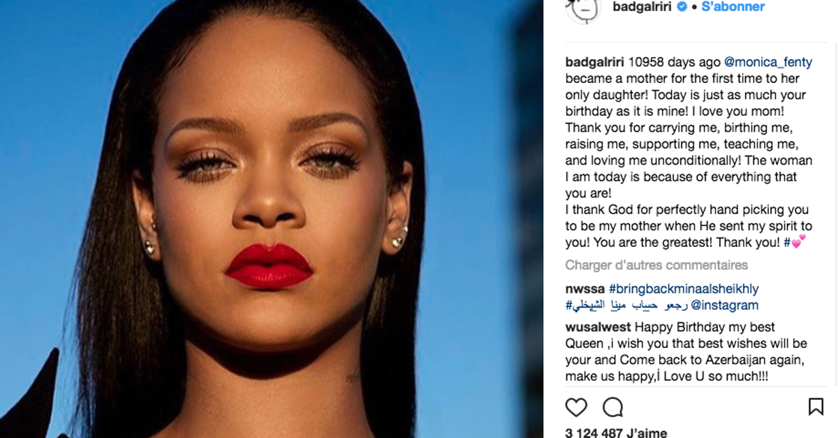 Pour Son 30e Anniversaire Rihanna Remercie Sa Mere Dans Un Message Touchant Le Huffpost