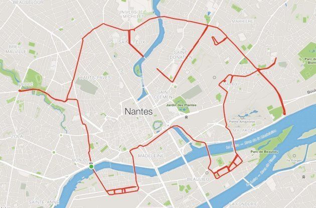Le passionné de vélo Samuel Berthe avait réalisé un éléphant en parcourant les rues de Nantes en novembre