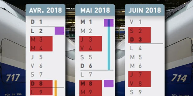 Calendrier Greve Mai 2023 Calendrier De La Grève Sncf: Le Schéma Avec Vacances Scolaires Et Jours  Fériés Pour Organiser Vos Déplacements En Avril Mai Et Juin | Le Huffpost