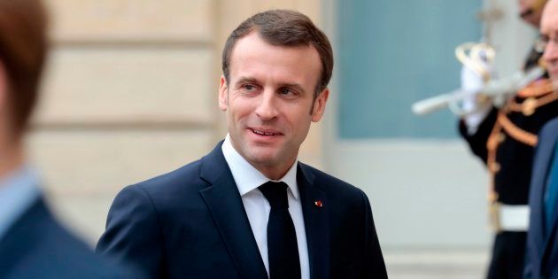 Emmanuel Macron à l'Élysée le 19 février