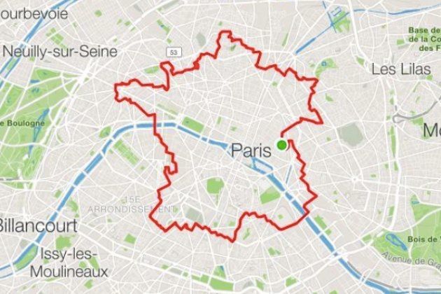 Ce coureur a marché 34 km pour dessiner la France à