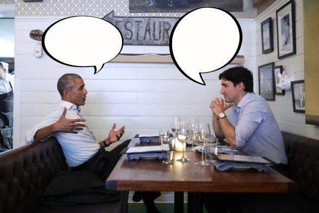 Les images du tête à tête de Justin Trudeau et Barack Obama, les deux rois de la