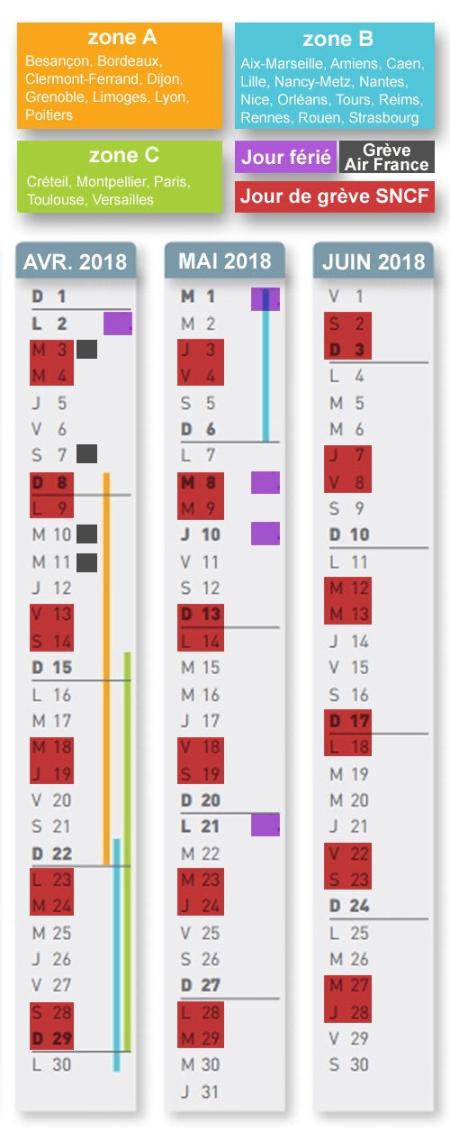 Calendrier de la grève SNCF: les jours de perturbations des trains et
