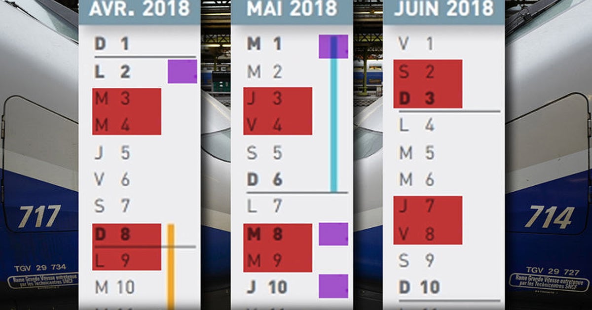 Calendrier de la grève SNCF: les jours de perturbations des trains et