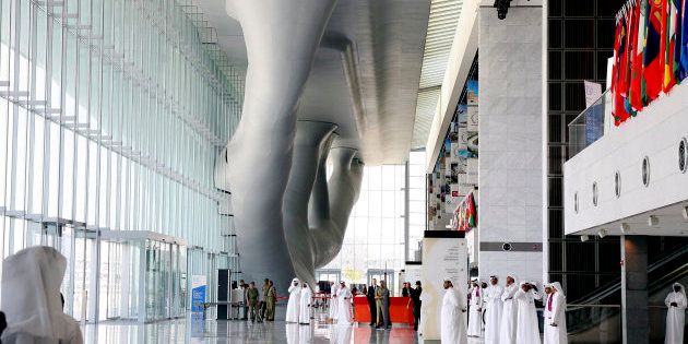 Le National Convention Center au Qatar, conçu par Arata Isozaki, lauréat du prix Pritzker,