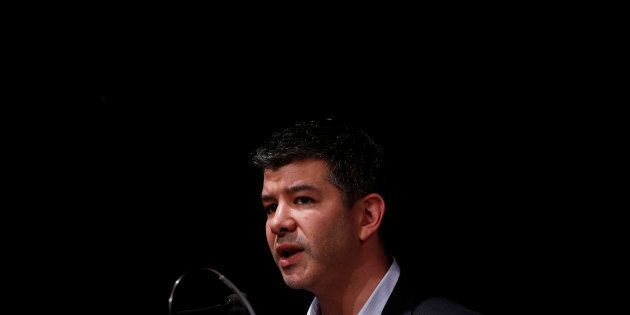 Uber CEO Travis Kalanick, addresses a gathering at an event in New Delhi, India, December 16, 2016. REUTERS/Adnan