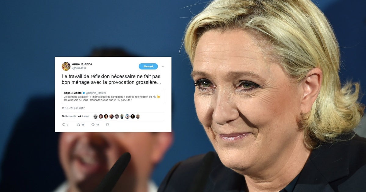 Quand Marine Le Pen Utilise Son Compte Anonyme Pour Recadrer Une Cadre Du Fn Le Huffpost