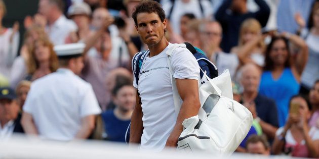 Rafael Nadal après son élimination à Wimbledon le 10 juillet
