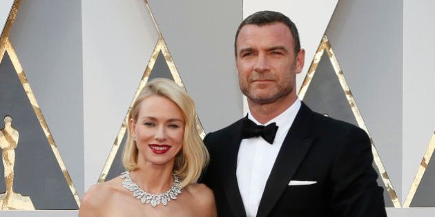 Actors Naomi Watts and husband Liev Schreiber arrive at the 88th Academy Awards in Hollywood, California...