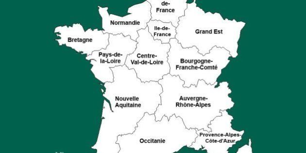 carte de france avec nom des regions La carte des régions avec leur nouveau nom (et leur nouvelle 