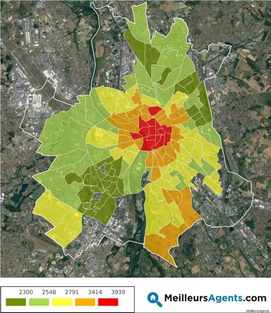 La carte des prix de l'immobilier à Toulouse (et dans dix autres ...