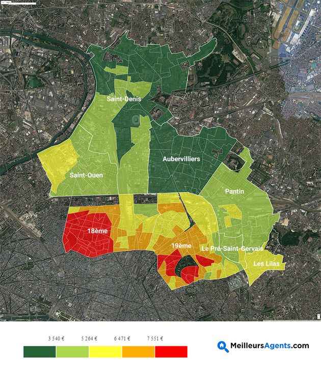 La Carte Des Prix De L Immobilier Et Leur Evolution Dans Le Nord De Paris Et Sa Banlieue Le Huffpost