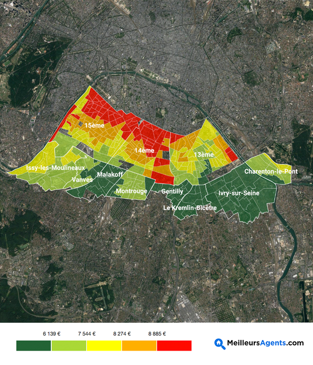 La Carte Des Prix De L Immobilier Et Leur Evolution Dans Le Sud De Paris Et Sa Banlieue Le Huffpost