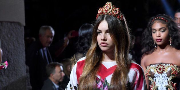 Cette célèbre mannequin française de 16 ans a défilé pour D&G à la Fashion Week de