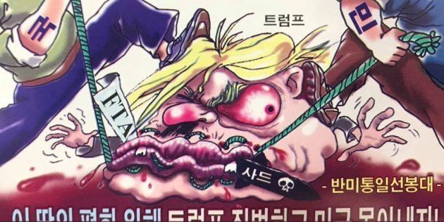 Les violents flyers anti-Trump retrouvés en Corée du