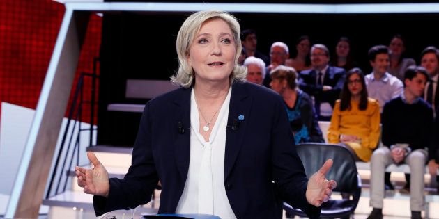 Marine Le Pen sur le plateau de L'Emission politique en janvier