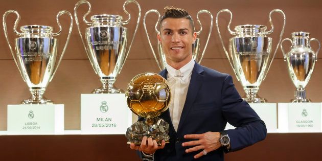 Cristiano Ronaldo à la cérémonie de remise du Ballon d'or, lundi 12 décembre