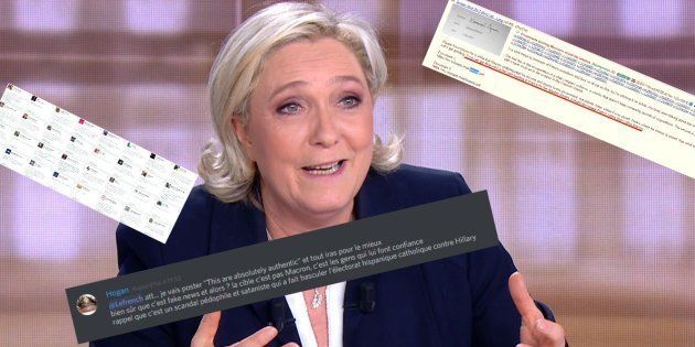 Voici l'itinéraire de la fake news que propage Marine Le Pen sur le pseudo-compte de Macron aux