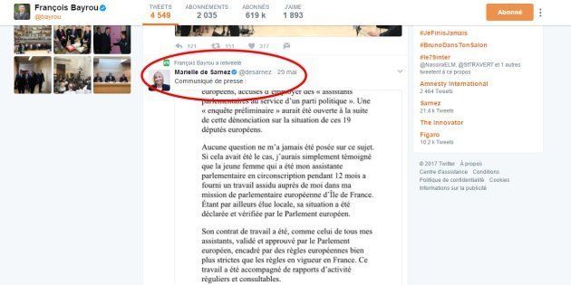 Sarnez explique pourquoi Bayrou n'est plus ministre de la Justice (sur
