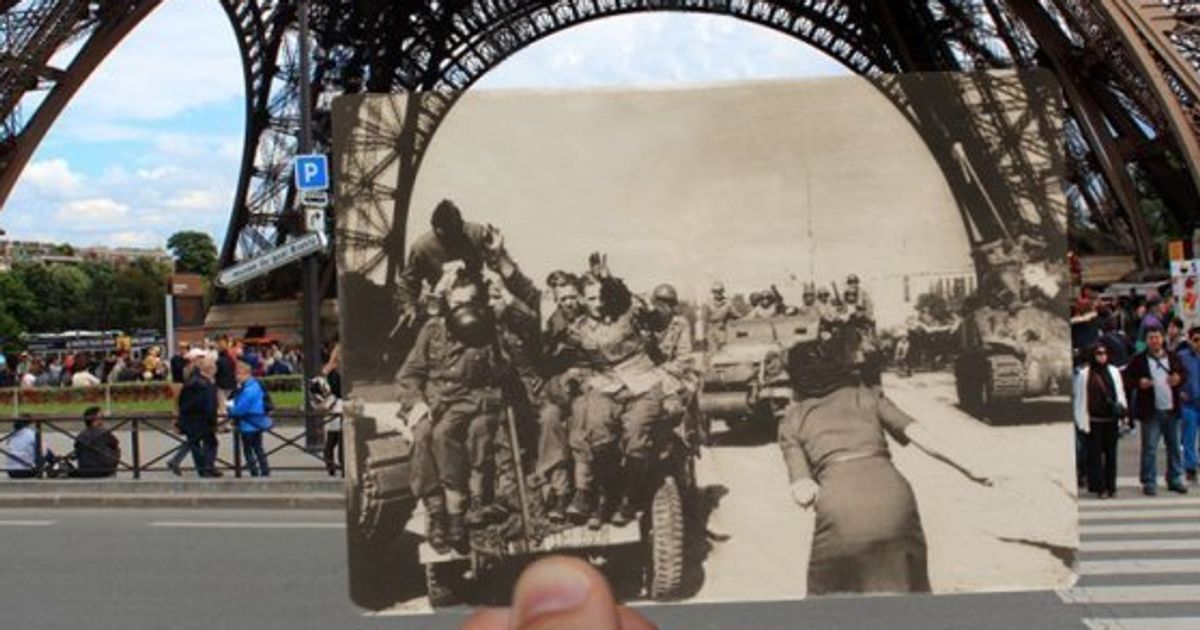 Libération de Paris 1944: des photos de l'époque insérées dans des photos actuelles  Le HuffPost