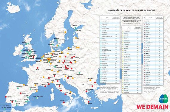 Pollution de l'air: le palmarès des 100 villes d'Europe où l'on respire le mieux (et le moins