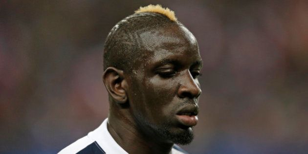 Franceâs Mamadou Sakho warms up prior to the international friendly soccer match between France and...