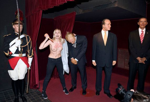 Femen: après avoir détruit une statue de Vladimir Poutine au musée Grévin, une militante est condamnée...