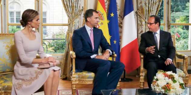 Le roi d'Espagne Felipe VI à Paris avec la reine Letizia dans le cadre de sa tournée 